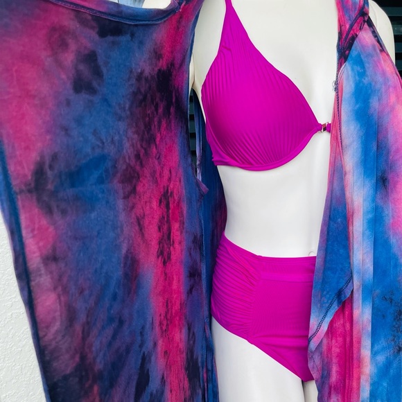 Time and True Shock Wave Pink Swimsuit Bikini Set - Picture 9 of 9